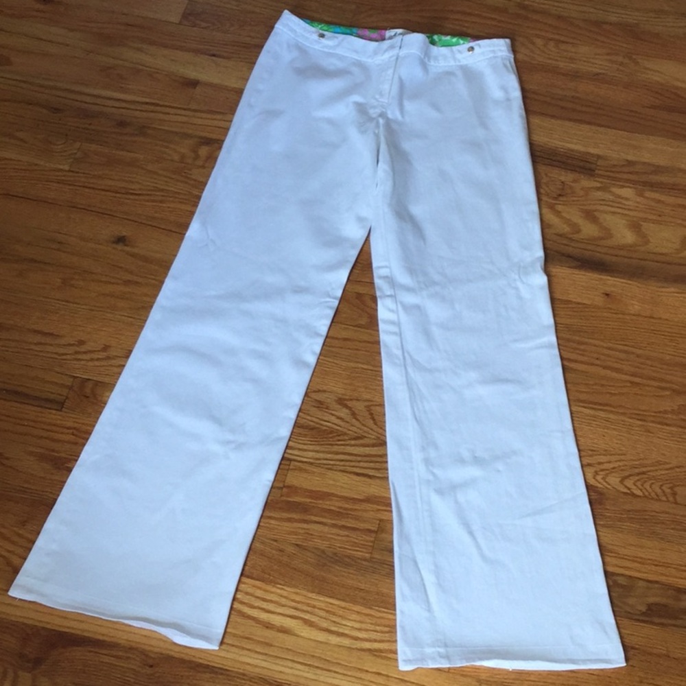 Milly white wide leg pants
